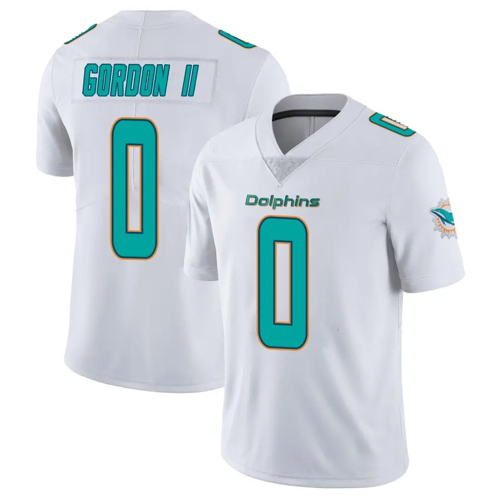 Parkc M.Dolphins #0 Ollie Gordon II Player White Limited Vapor Untouchable Home Game Stitched Jerseys