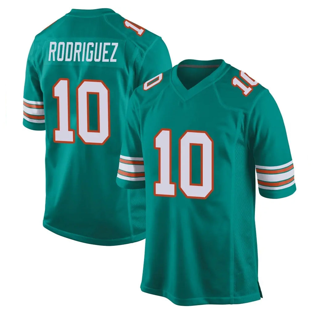 Parkc M.Dolphins #10 Jacob Rodriguez Player Aqua Alternate Home Game Stitched Jerseys