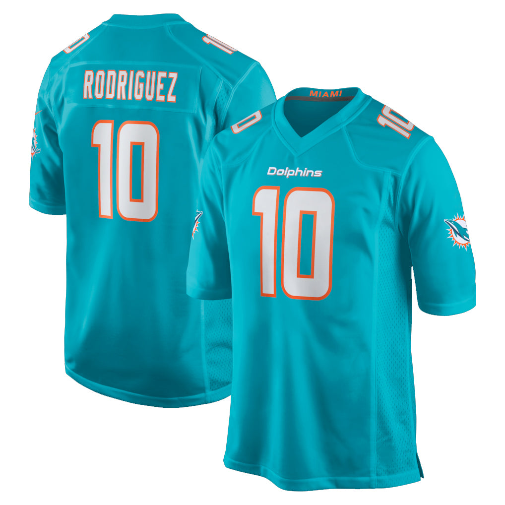 Parkc M.Dolphins #10 Jacob Rodriguez Player Aqua Home Game Stitched Jerseys