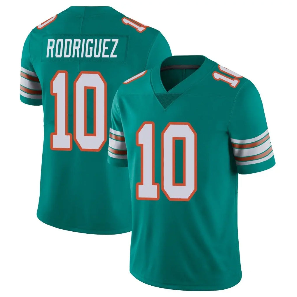Parkc M.Dolphins #10 Jacob Rodriguez Player Aqua Limited Vapor F.U.S.E. Home Game Stitched Jerseys