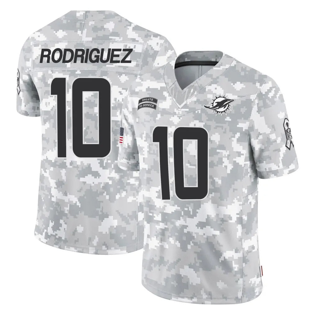 Parkc M.Dolphins #10 Jacob Rodriguez Player Arctic Camo Salute To Service Limited Game Stitched Jerseys