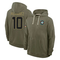 Parkc M.Dolphins #10 Jacob Rodriguez Player Olive Salute to Service Pullover Hoodies Limited Stitched Jerseys