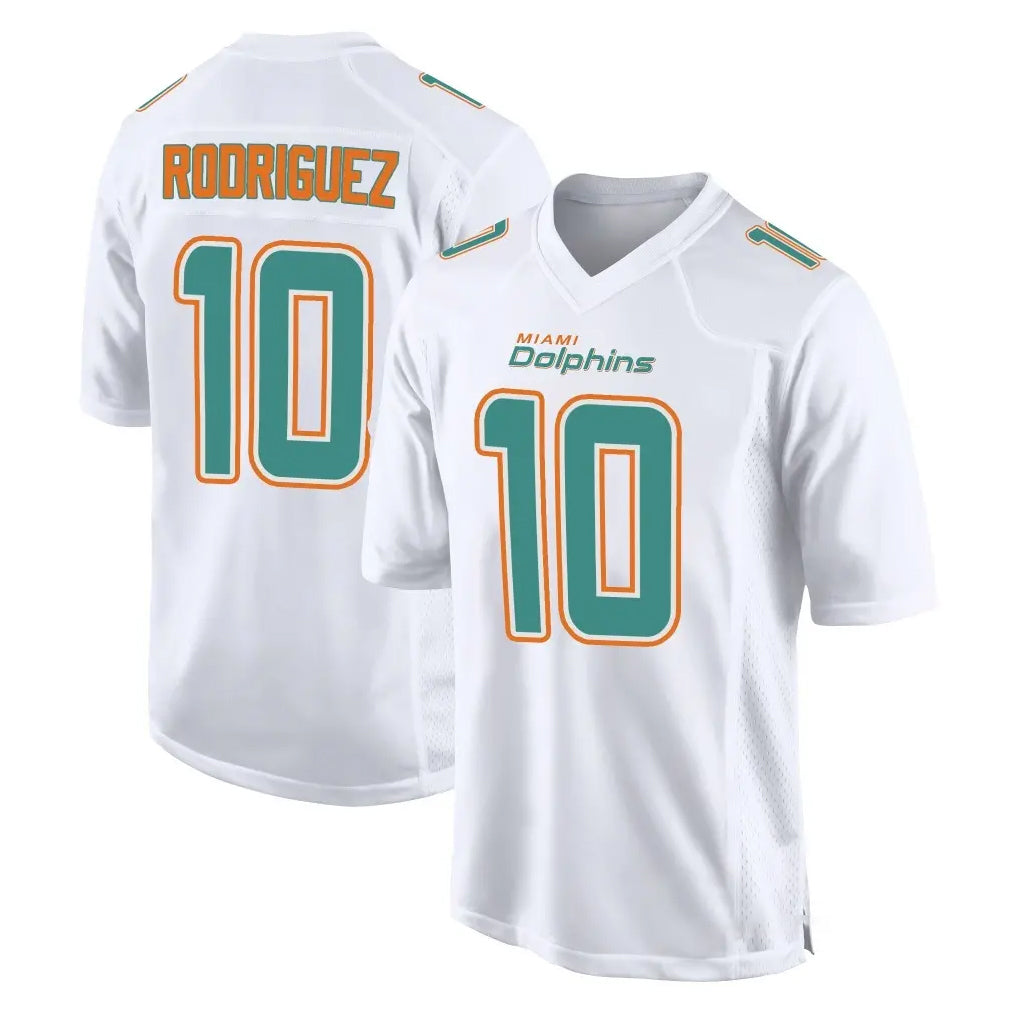 Parkc M.Dolphins #10 Jacob Rodriguez Player White Fashion Home Game Stitched Jerseys