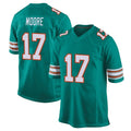 Parkc M.Dolphins #17 Trey Moore Player Aqua Alternate Home Game Stitched Jerseys