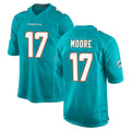 Parkc M.Dolphins #17 Trey Moore Player Aqua Home Game Stitched Jerseys