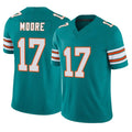Parkc M.Dolphins #17 Trey Moore Player Aqua Limited Alternate Vapor F.U.S.E. Home Game Stitched Jerseys