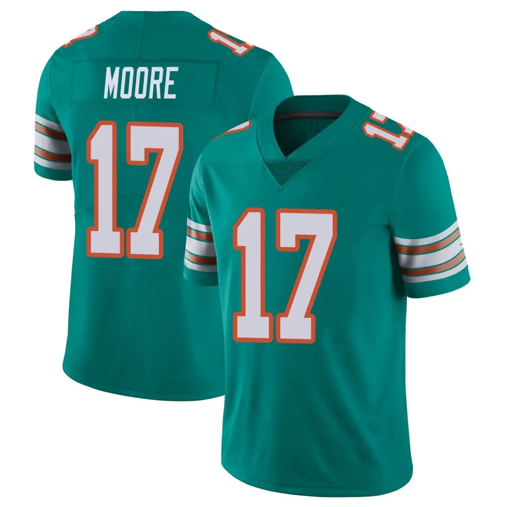 Parkc M.Dolphins #17 Trey Moore Player Aqua Limited Alternate Vapor Untouchable Home Game Stitched Jerseys