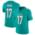 Parkc M.Dolphins #17 Trey Moore Player Aqua Limited Vapor Untouchable Home Game Stitched Jerseys