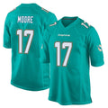 Parkc M.Dolphins #17 Trey Moore Player Aqua Team Color Home Game Stitched Jerseys