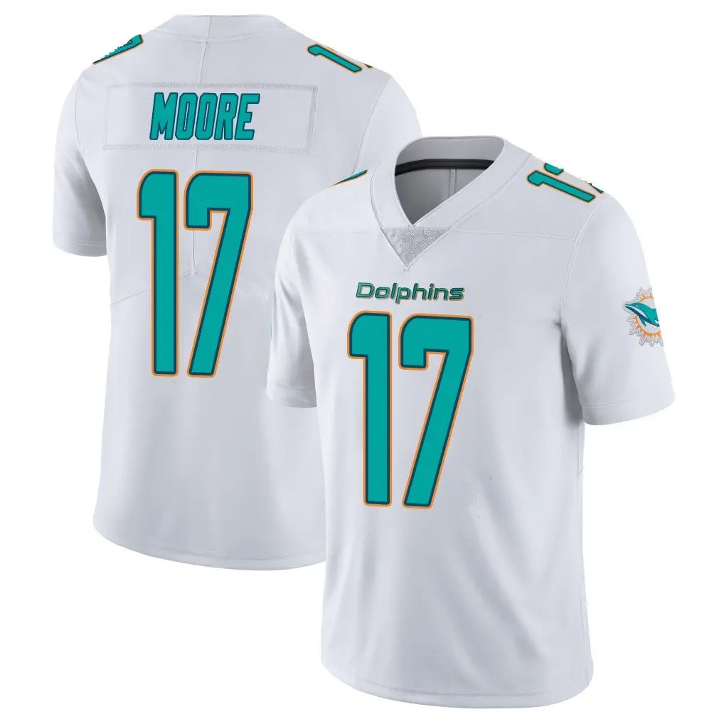 Parkc M.Dolphins #17 Trey Moore Player White Limited Vapor Untouchable Home Game Stitched Jerseys