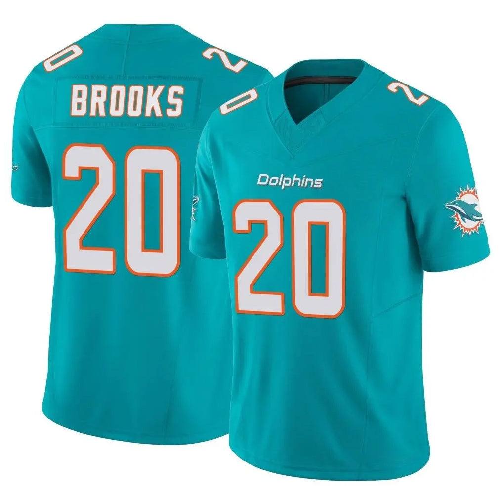 Parkc M.Dolphins #20 Jordyn Brooks Player Aqua Limited Vapor F.U.S.E. Home Game Stitched Jerseys