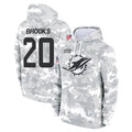 Parkc M.Dolphins #20 Jordyn Brooks Player Arctic Camo Salute to Service Hoodies Limited Game Stitched Jerseys