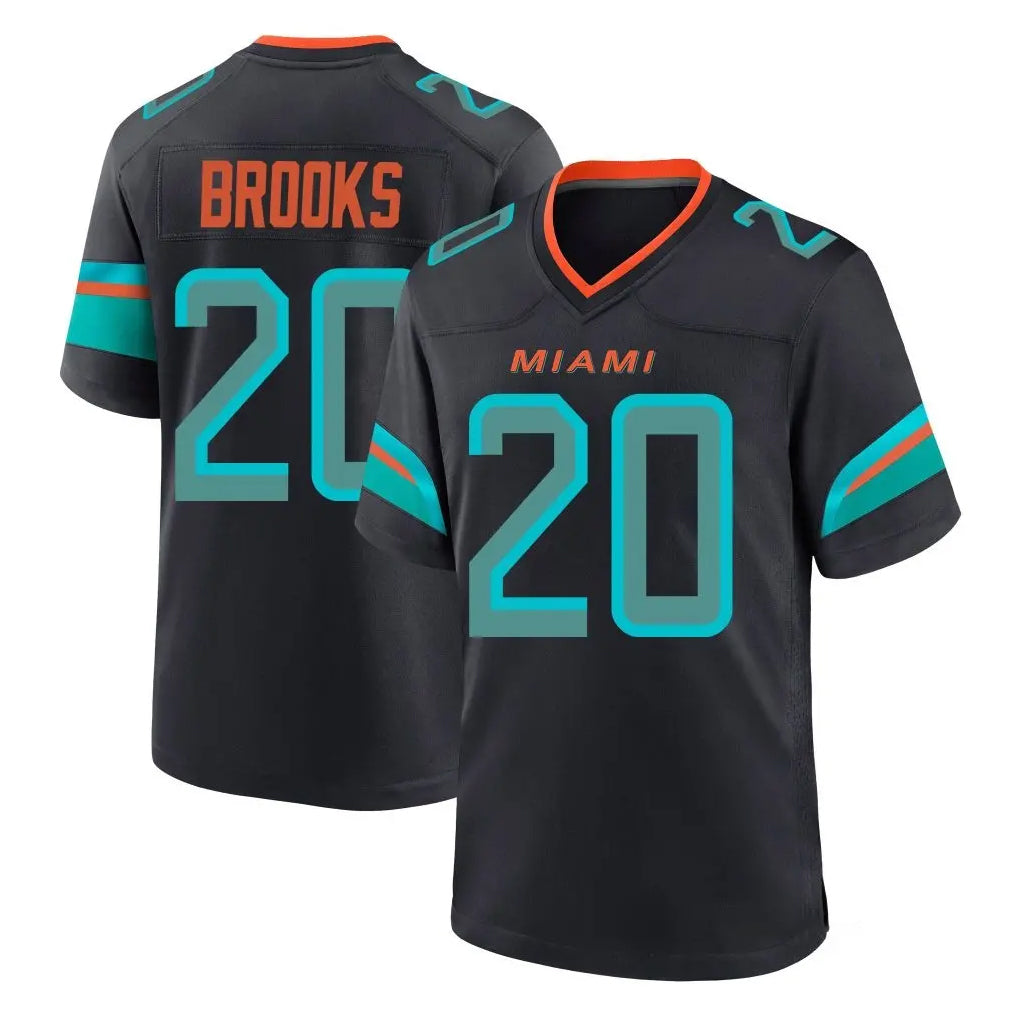 Parkc M.Dolphins #20 Jordyn Brooks Player Black Pitch Rivalries Collection Home Game Stitched Jerseys