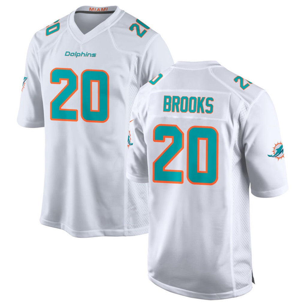 Parkc M.Dolphins #20 Jordyn Brooks Player White Limited Home Game Stitched Jerseys