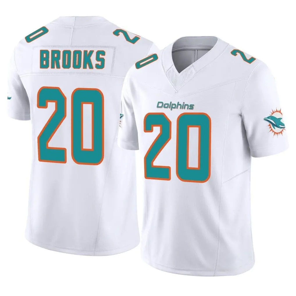 Parkc M.Dolphins #20 Jordyn Brooks Player White Limited Vapor F.U.S.E. Home Game Stitched Jerseys