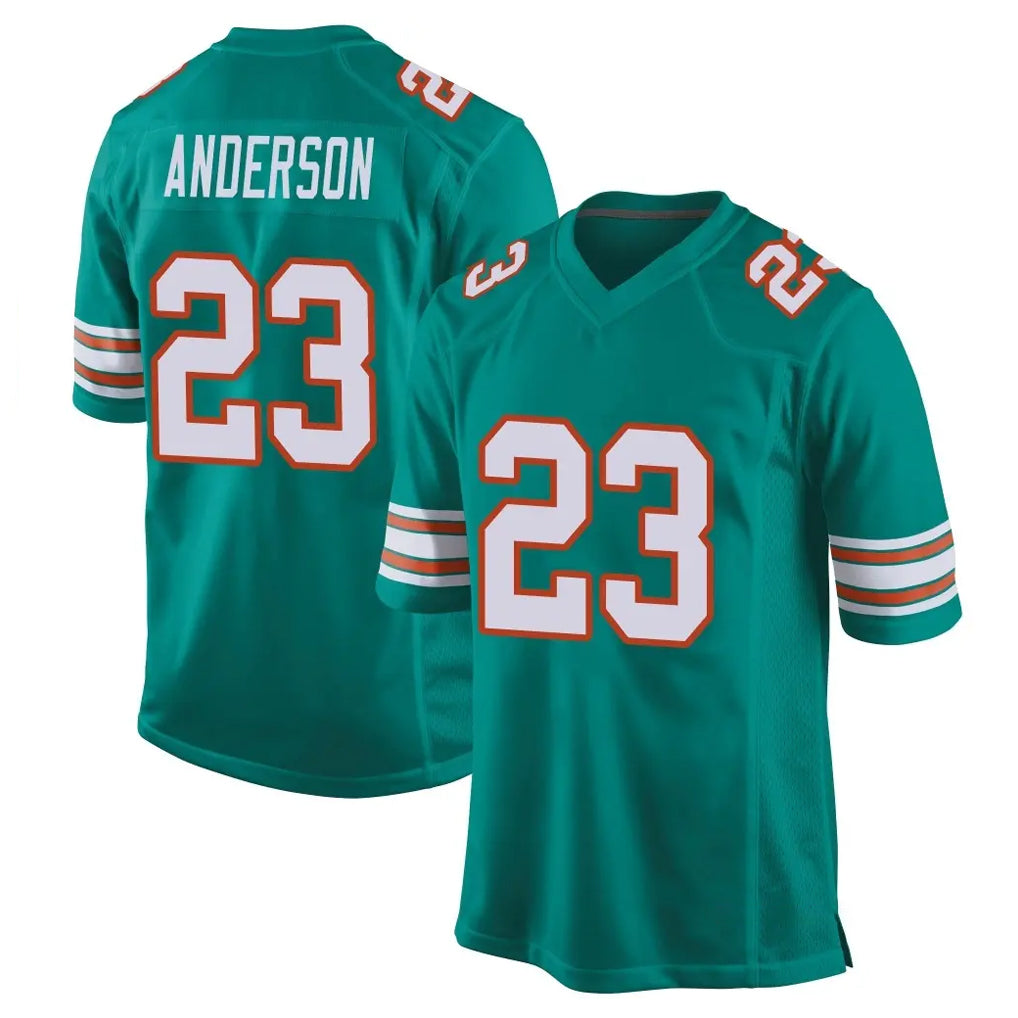 Parkc M.Dolphins #23 Zayne Anderson Player Aqua Alternate Home Game Stitched Jerseys