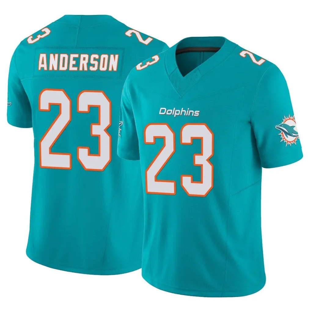 Parkc M.Dolphins #23 Zayne Anderson Player Aqua Limited Vapor F.U.S.E. Home Game Stitched Jerseys