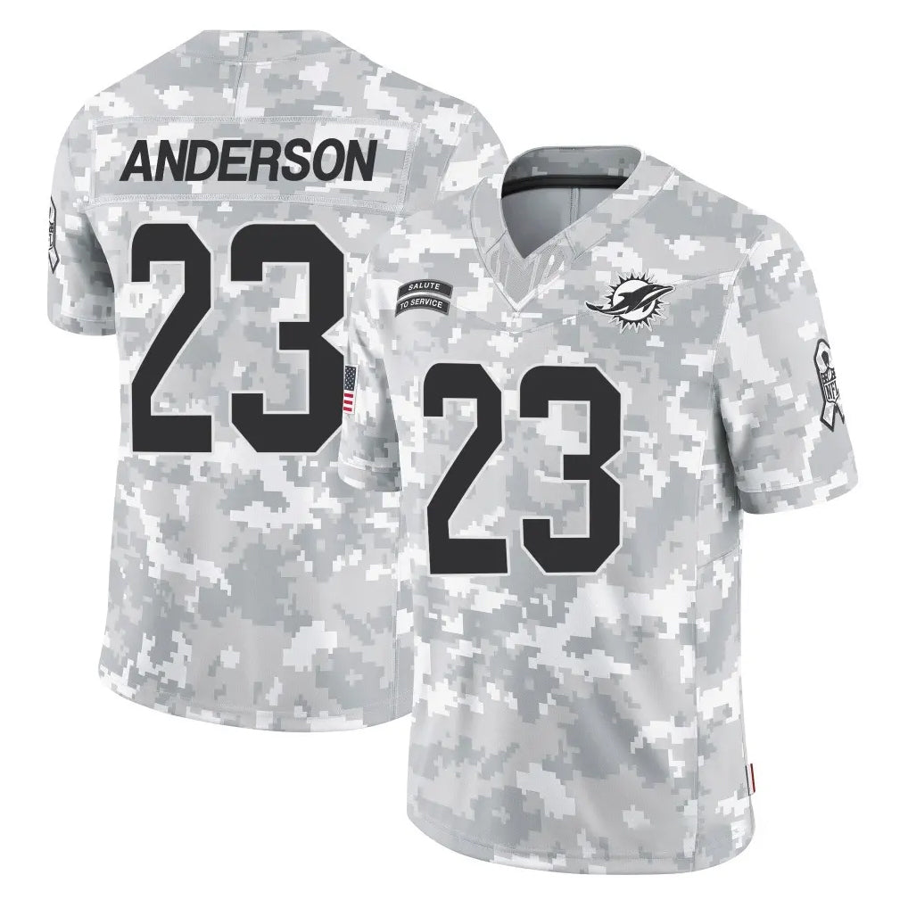 Parkc M.Dolphins #23 Zayne Anderson Player Arctic Camo Salute To Service Limited Game Stitched Jerseys