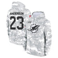 Parkc M.Dolphins #23 Zayne Anderson Player Arctic Camo Salute to Service Hoodies Limited Game Stitched Jerseys