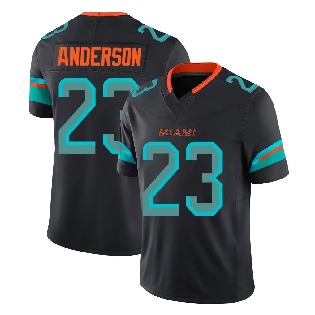 Parkc M.Dolphins #23 Zayne Anderson Player Black Limited Pitch Rivalries Collection Home Game Stitched Jerseys