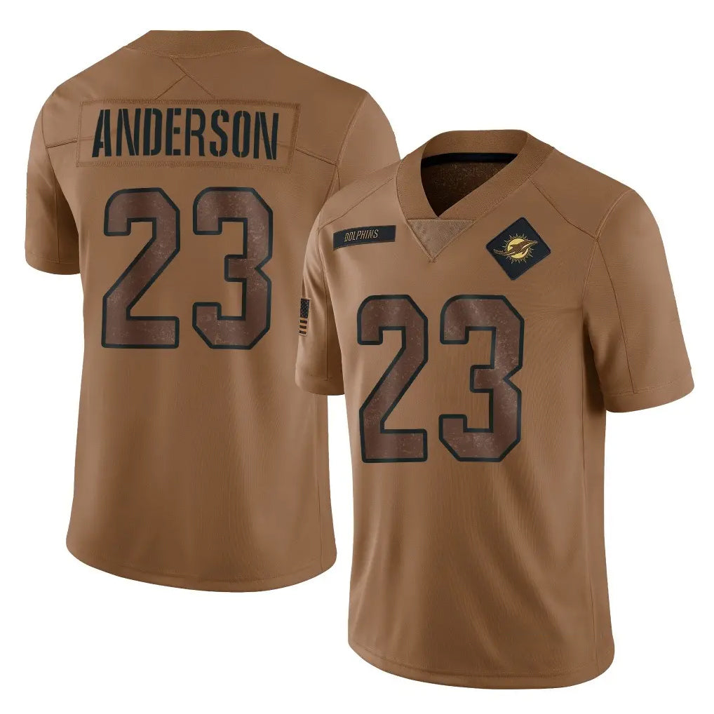 Parkc M.Dolphins #23 Zayne Anderson Player Brown Salute To Service Limited Stitched Jerseys