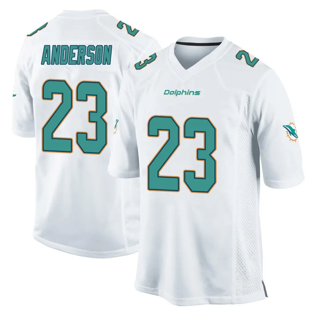 Parkc M.Dolphins #23 Zayne Anderson Player White Home Game Stitched Jerseys