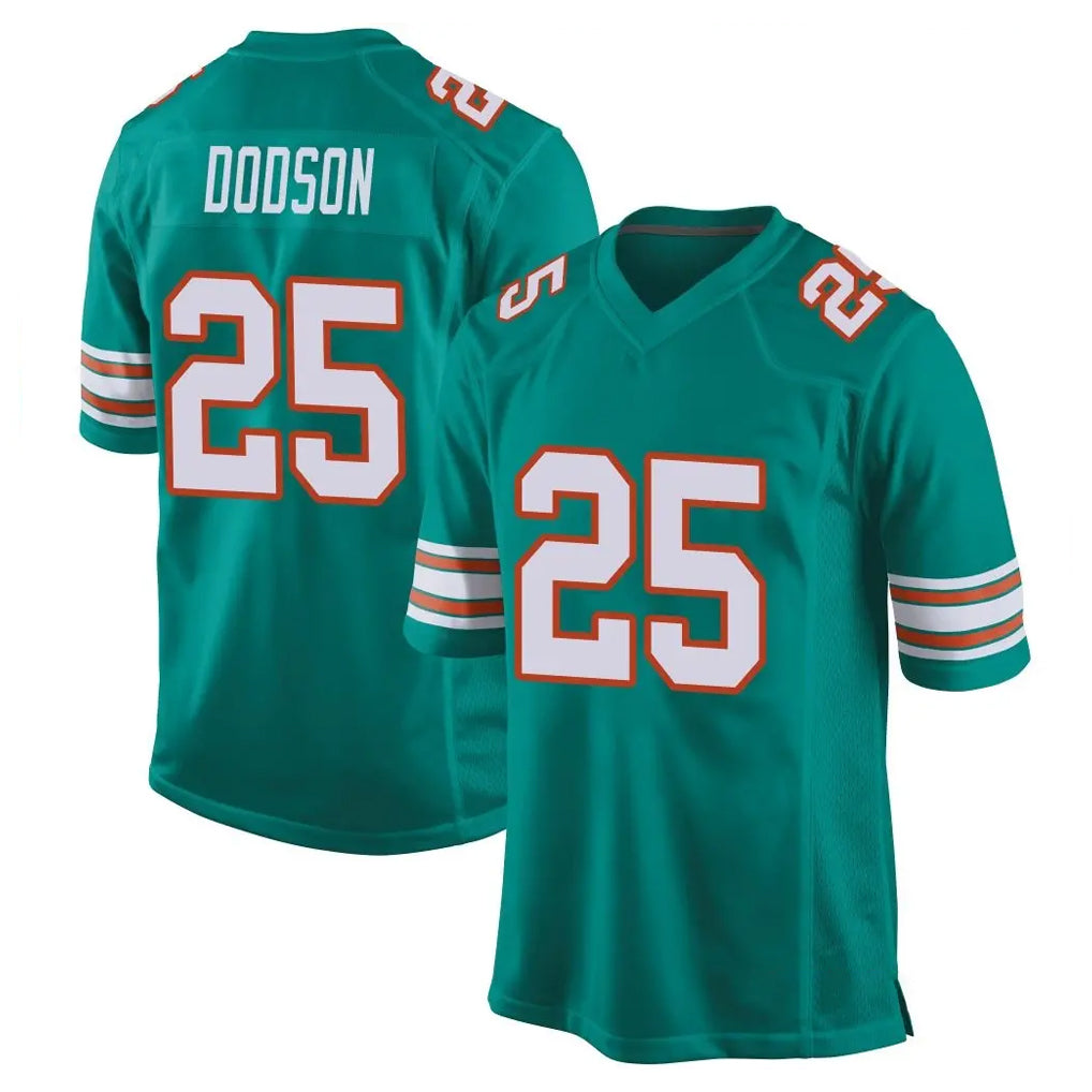 Parkc M.Dolphins #25 Tyrel Dodson Player Aqua Alternate Home Game Stitched Jerseys