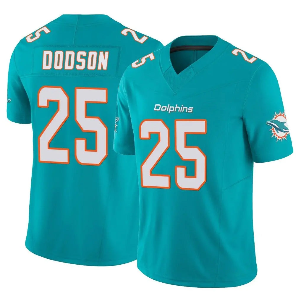 Parkc M.Dolphins #25 Tyrel Dodson Player Aqua Limited Vapor F.U.S.E. Home Game Stitched Jerseys