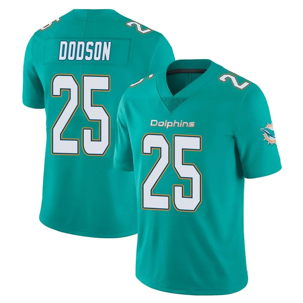 Parkc M.Dolphins #25 Tyrel Dodson Player Aqua Limited Vapor Untouchable Home Game Stitched Jerseys