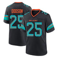 Parkc M.Dolphins #25 Tyrel Dodson Player Black Pitch Rivalries Collection Home Game Stitched Jerseys