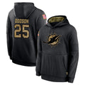 Parkc M.Dolphins #25 Tyrel Dodson Player Black Salute to Service Hoodies Limited Game Stitched Jerseys