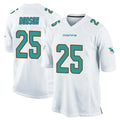Parkc M.Dolphins #25 Tyrel Dodson Player White Home Game Stitched Jerseys