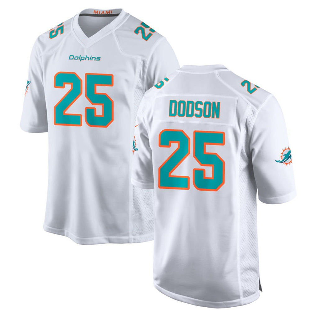 Parkc M.Dolphins #25 Tyrel Dodson Player White Limited Home Game Stitched Jerseys