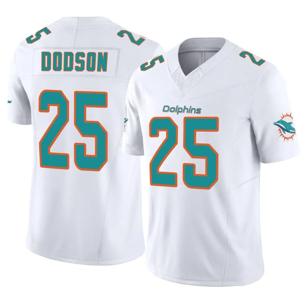 Parkc M.Dolphins #25 Tyrel Dodson Player White Limited Vapor F.U.S.E. Home Game Stitched Jerseys