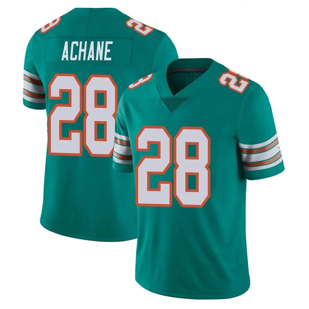 Parkc M.Dolphins #28 De'Von Achane Player Aqua Limited Alternate Vapor Untouchable Home Game Stitched Jerseys