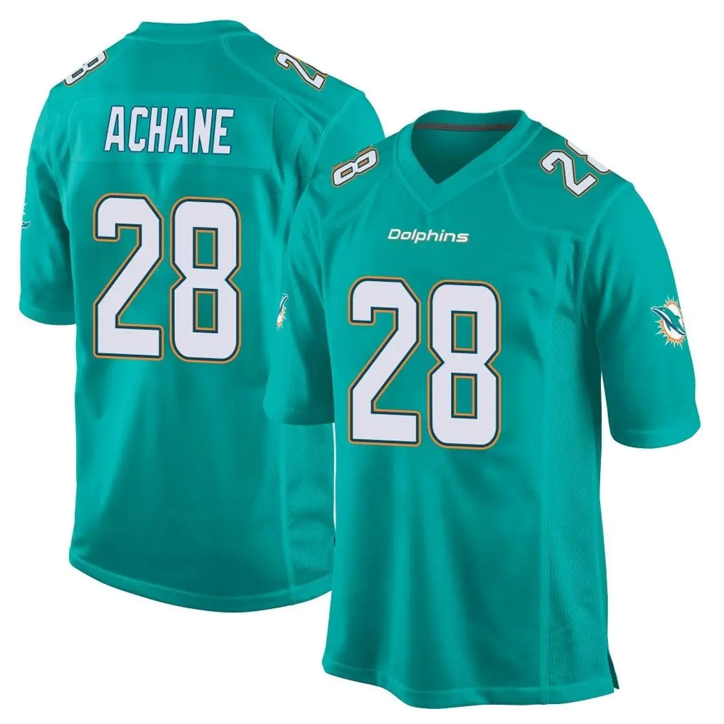 Parkc M.Dolphins #28 De'Von Achane Player Aqua Team Color Home Game Stitched Jerseys