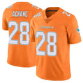 Parkc M.Dolphins #28 De'Von Achane Player Orange Limited Home Game Stitched Jerseys