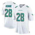 Parkc M.Dolphins #28 De'Von Achane Player White Home Game Stitched Jerseys