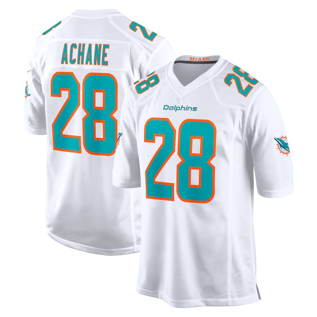 Parkc M.Dolphins #28 De'Von Achane Player White Limited Home Game Stitched Jerseys