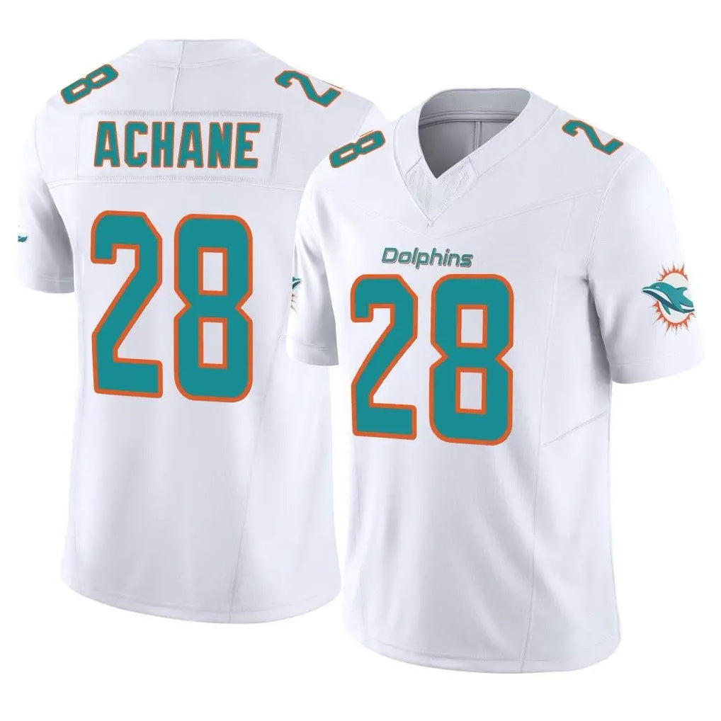 Parkc M.Dolphins #28 De'Von Achane Player White Limited Vapor F.U.S.E. Home Game Stitched Jerseys