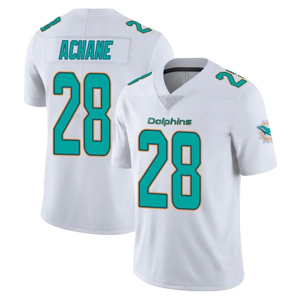 Parkc M.Dolphins #28 De'Von Achane Player White Limited Vapor Untouchable Home Game Stitched Jerseys