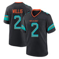 Parkc M.Dolphins #2 Malik Willis Player Black Pitch Rivalries Collection Home Game Stitched Jerseys