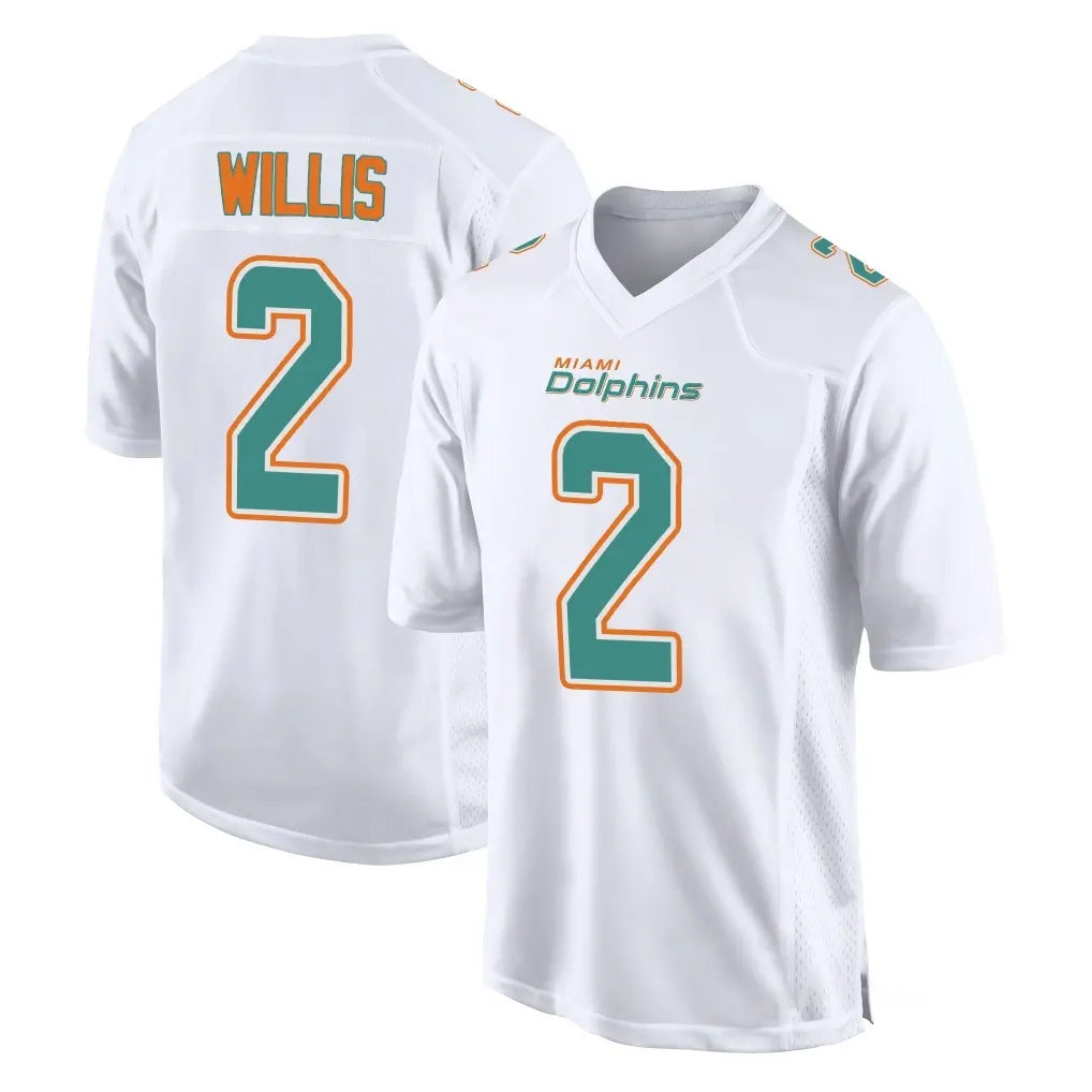 Parkc M.Dolphins #2 Malik Willis Player White Fashion Home Game Stitched Jerseys