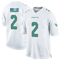 Parkc M.Dolphins #2 Malik Willis Player White Home Game Stitched Jerseys