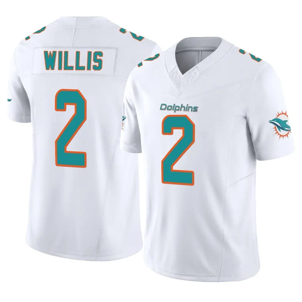 Parkc M.Dolphins #2 Malik Willis Player White Limited Vapor F.U.S.E. Home Game Stitched Jerseys