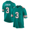 Parkc M.Dolphins #3 Chris Johnson Player Aqua Alternate Home Game Stitched Jerseys