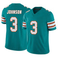Parkc M.Dolphins #3 Chris Johnson Player Aqua Limited Alternate Vapor F.U.S.E. Home Game Stitched Jerseys