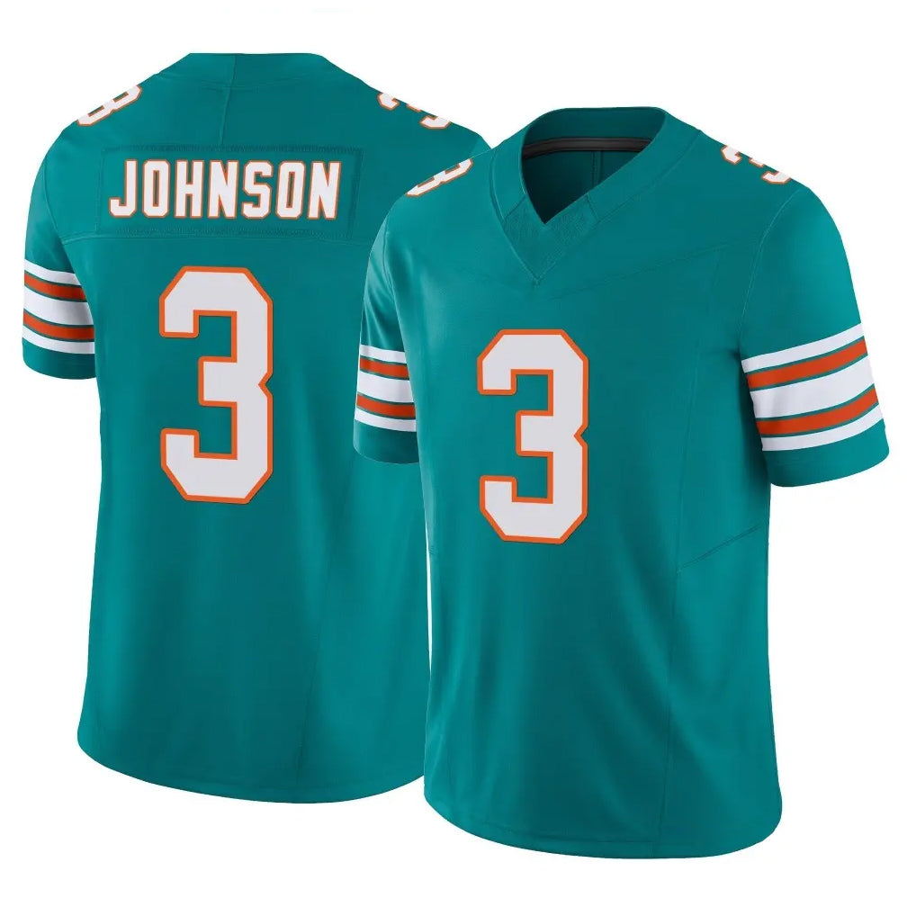 Parkc M.Dolphins #3 Chris Johnson Player Aqua Limited Alternate Vapor F.U.S.E. Home Game Stitched Jerseys