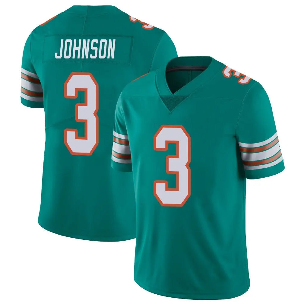 Parkc M.Dolphins #3 Chris Johnson Player Aqua Limited Alternate Vapor Untouchable Home Game Stitched Jerseys