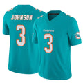 Parkc M.Dolphins #3 Chris Johnson Player Aqua Limited Vapor F.U.S.E. Home Game Stitched Jerseys